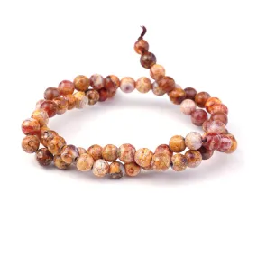 Ancient Cellar Red Agate 6mm Round - 15-16 Inch