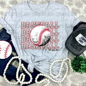 Baseball Faux Glitter Stack Mama - PNG