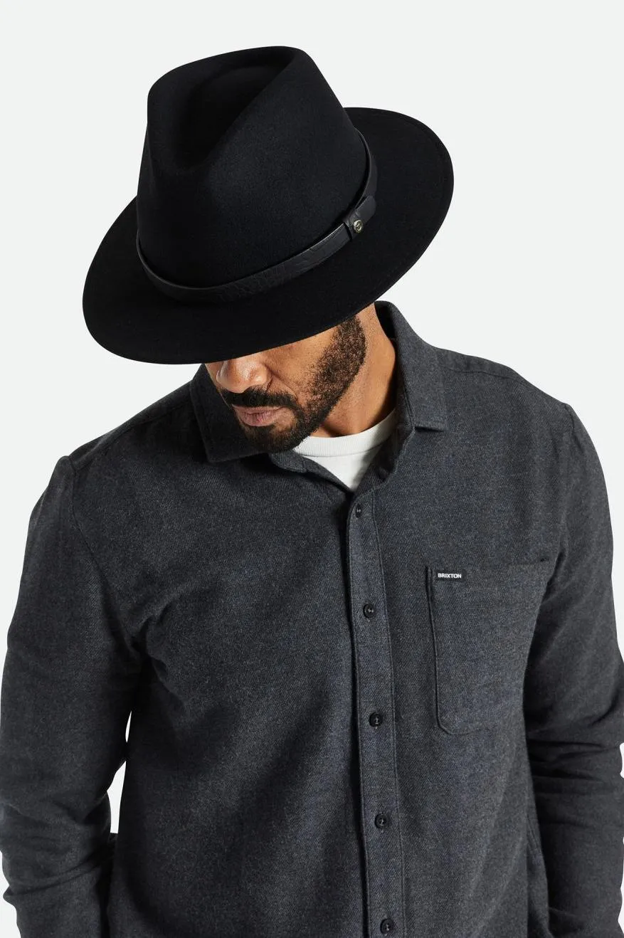 Brixton Adjustable Shield Hat Band - Black Crocodile