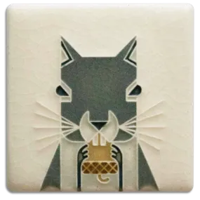 Charley Harper 3x3 Squirrel Art Tile