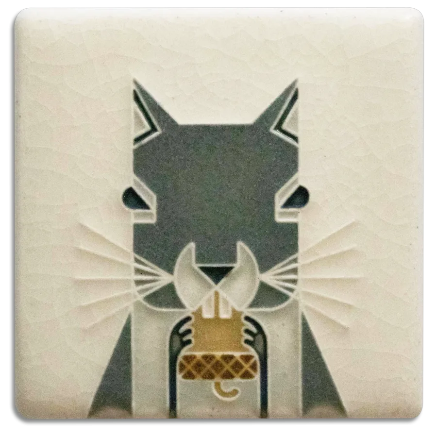 Charley Harper 3x3 Squirrel Art Tile