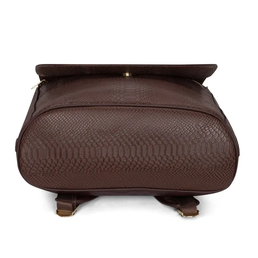 Chocolate Apollo 1 Faux Snakeskin Travel Set