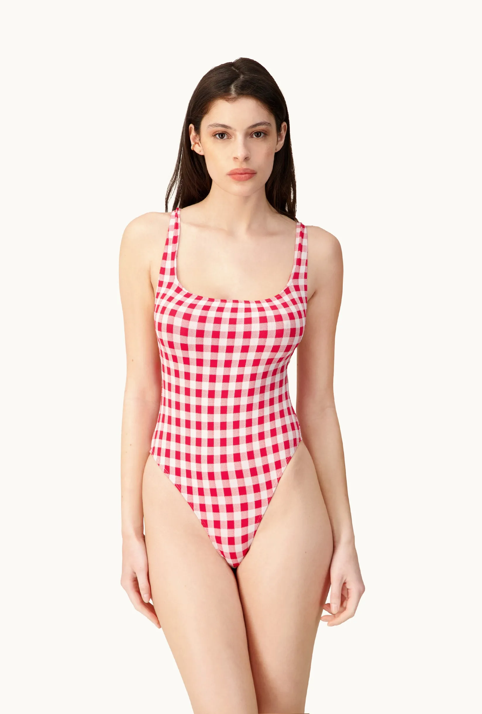 Cindy one piece - Red and white gingham