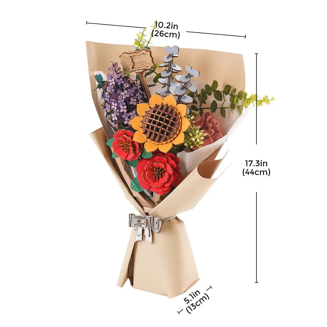 DIY Flower Bouquet Wooden Floral Jigsaw