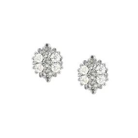 Fereastra Screw Back Studs, White Gold