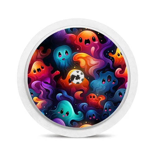 Freestyle Libre 1 & 2 sensor sticker: Colorful ghosts