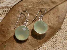 Green Chalcedony Adora Earrings - Round