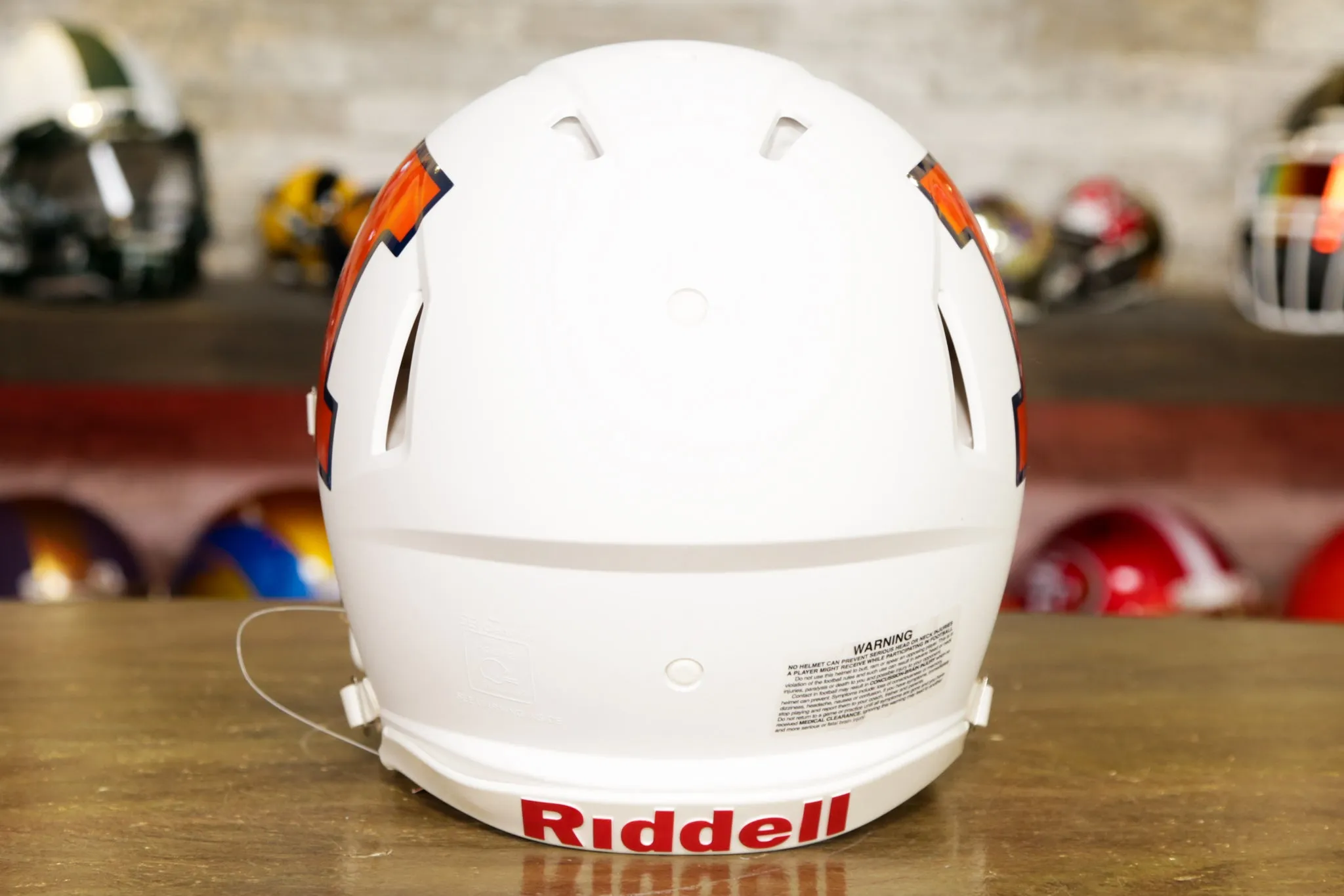 Illinois Fighting Illini Riddell Speed Authentic Helmet - Matte White