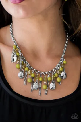 Paparazzi Accessories  - Here Comes The Storm #L152 - Green Necklace