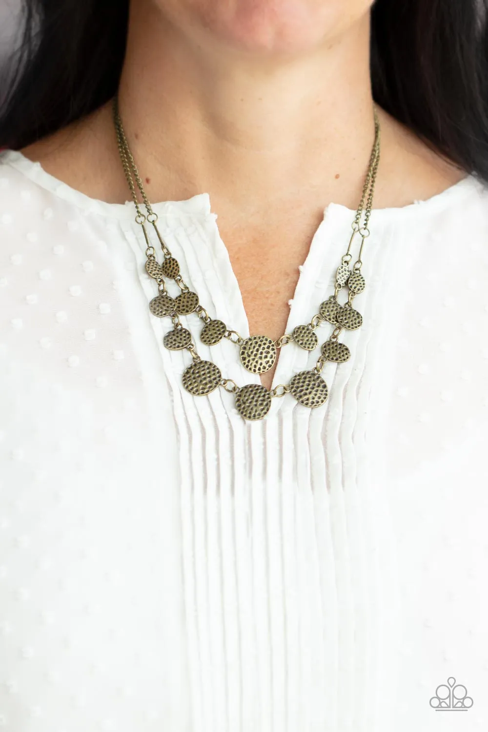 Paparazzi Necklace ~ Pebble Me Pretty - Brass