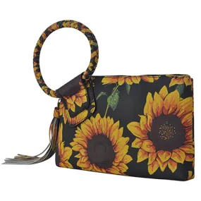 SALE! Sunflower NGIL Fashion Faux Leather Mini Purse With Fringe Tassel