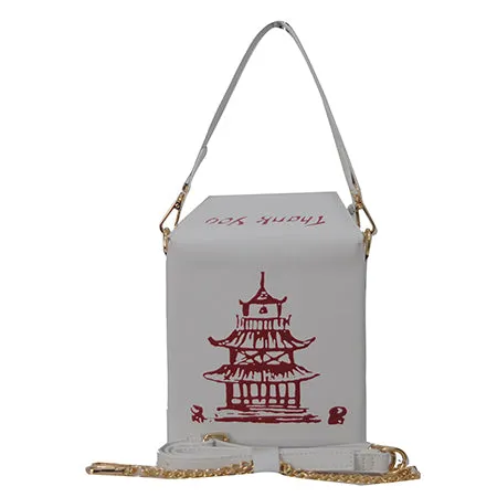 SALE! White Chinese Food Takeout Crossbody Bag