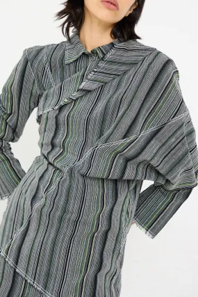 Tela De Raya Loom Weave Asymmetric Top in Humbug Stripe