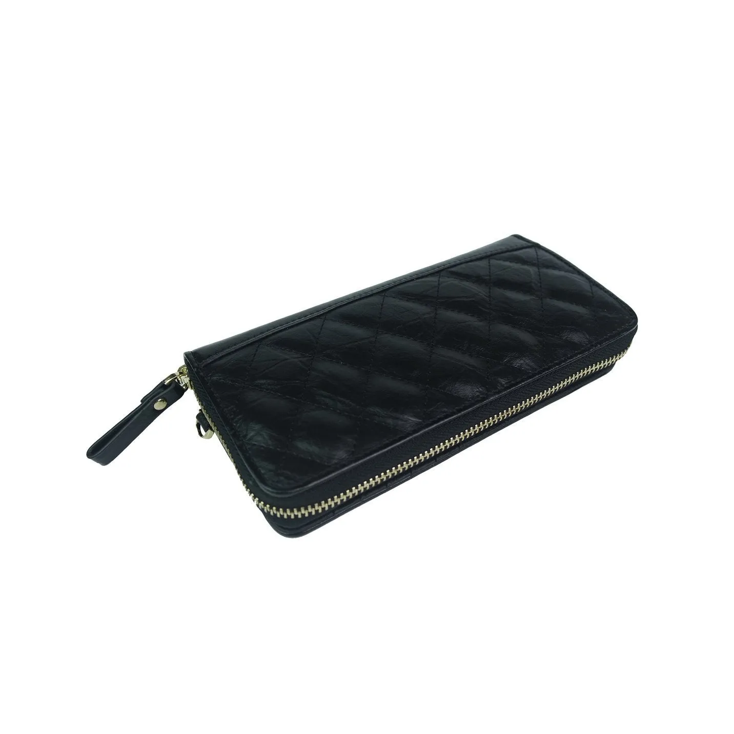 Women's cowhide leather wallet/purse Diamond design long version